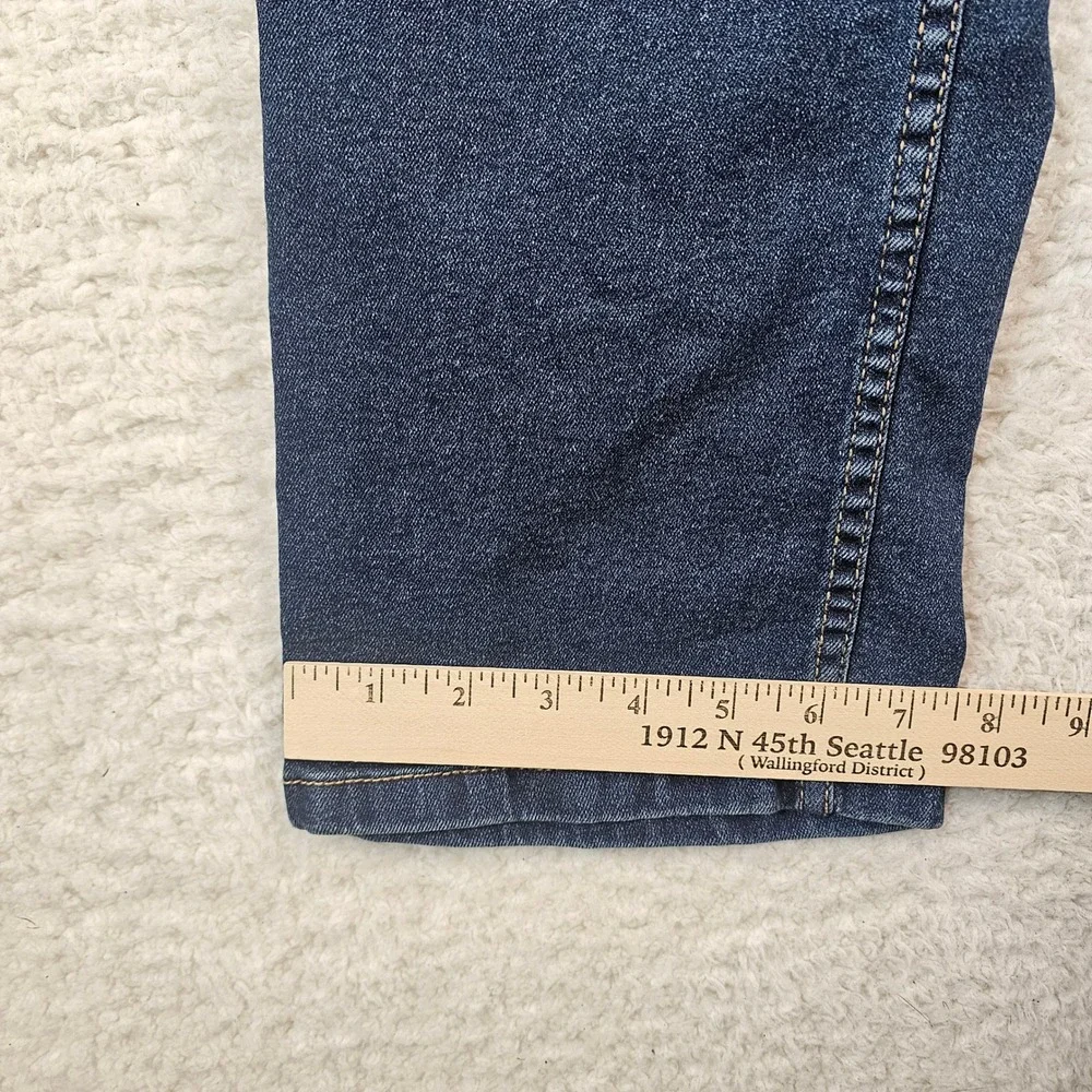 Rugby University Mens Stretch Jeans Dark Wash Straight Leg 44x30 Blue Denim